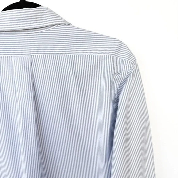 Brooks Brothers Blue White Striped 100% Cotton Button Down Shirt - Picture 7 of 8